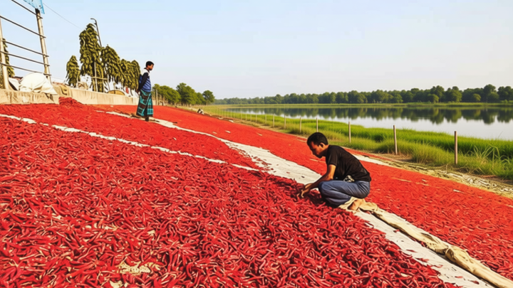 বগুড়ায় ‘লাল মরিচ বিপ্লব’ ৩০০ কোটির বাণিজ্য