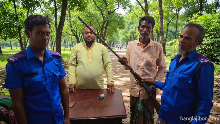 ফটিকছড়িতে চা-বাগান থেকে দেশীয় বন্দুকসহ শ্রমিক আটক