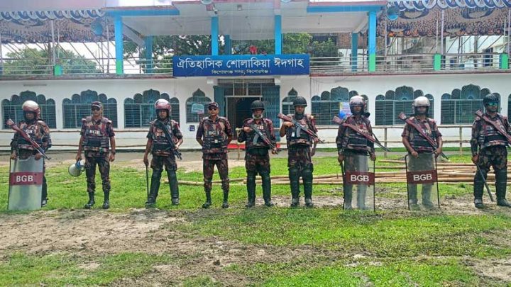 শোলাকিয়া ঈদ জামাতের নিরাপত্তায় বিজিবি মোতায়েন