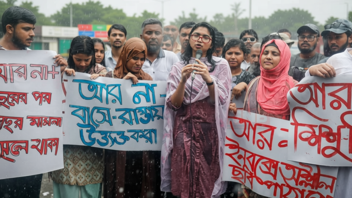 শাহবাগে শিশু নিপীড়ন ও ধর্ষণবিরোধী সমাবেশে পাঁচ দফা দাবি উত্থাপন