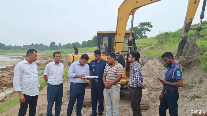 কেরানীগঞ্জে অবৈধভাবে মাটি কাটার অভিযোগে জরিমানা