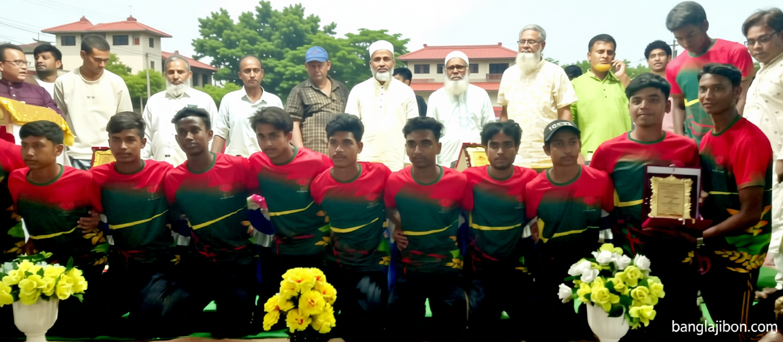 চাঁপাইনবাবগঞ্জে ক্রীড়া ব্যক্তিত্বদের সম্মাননা, মাঠ সংস্কার ও এমপি গোল্ডকাপ আয়োজনের আশ্বাস