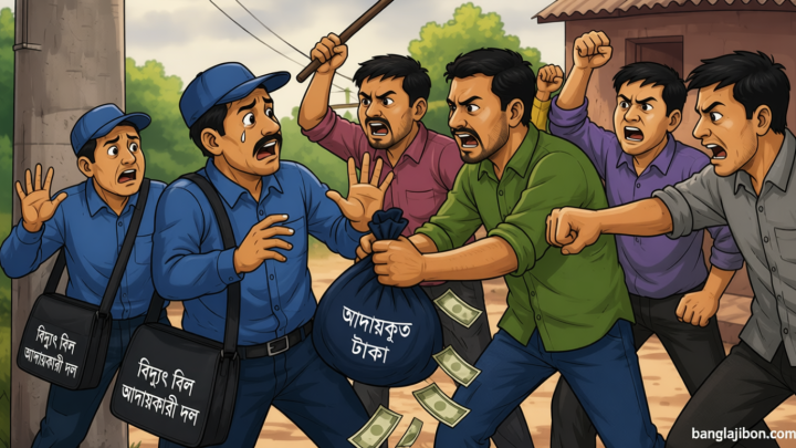 বকেয়া বিল না পেয়ে সংযোগ কাটায় বিদ্যুৎ-কর্মীদের ওপর হামলা, টাকা ছিনতাই