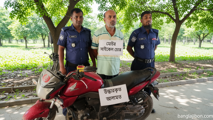 বিএনপি নেতার মোটরসাইকেল চুরির অভিযোগে আ.লীগ নেতা গ্রেপ্তার
