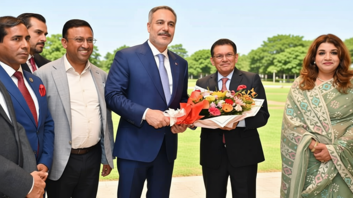 ৩ দিনের সফরে ঢাকা পৌঁছেছেন তুরস্কের পররাষ্ট্রমন্ত্রী হাকান ফিদান