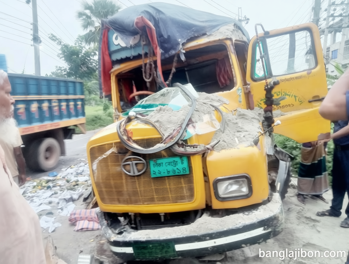 বগুড়ায় দুই ট্রাকের সংঘর্ষে চালক নিহত
