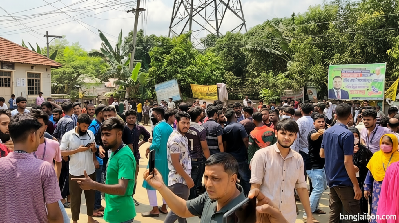কারখানায় শ্রমিকের মৃত্যু: মিলাদ মাহফিলের সময় উত্তেজনা, পুলিশের লাঠিপেটা ও সাউন্ড গ্রেনেড নিক্ষেপ