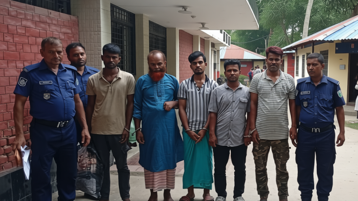নৈশপ্রহরীদের বেঁধে ডাকাতি: আন্তজেলা ডাকাত দলের ৫ সদস্য গ্রেপ্তার