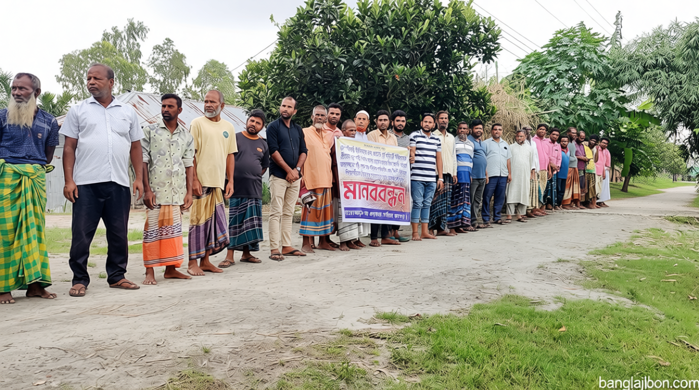 ডিমলায় সেতুর নিচের পানির প্রবাহ বন্ধ করে বাড়ি নির্মাণ, জলাবদ্ধতা