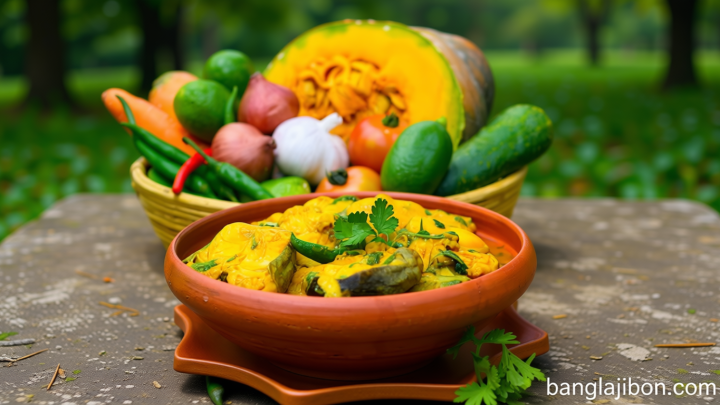 মিষ্টিকুমড়া দিয়ে পাঙাশের রসা