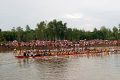 করতোয়া নদীতে নৌকাবাইচ দেখতে দর্শনার্থীর ঢল